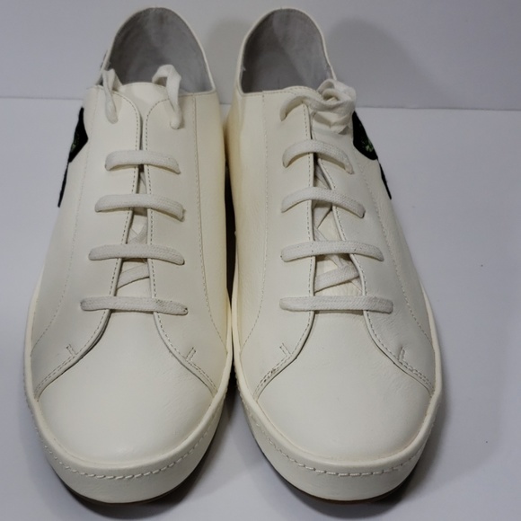 Joie Leather Embroidered Sneakers Size 9 - Picture 6 of 8